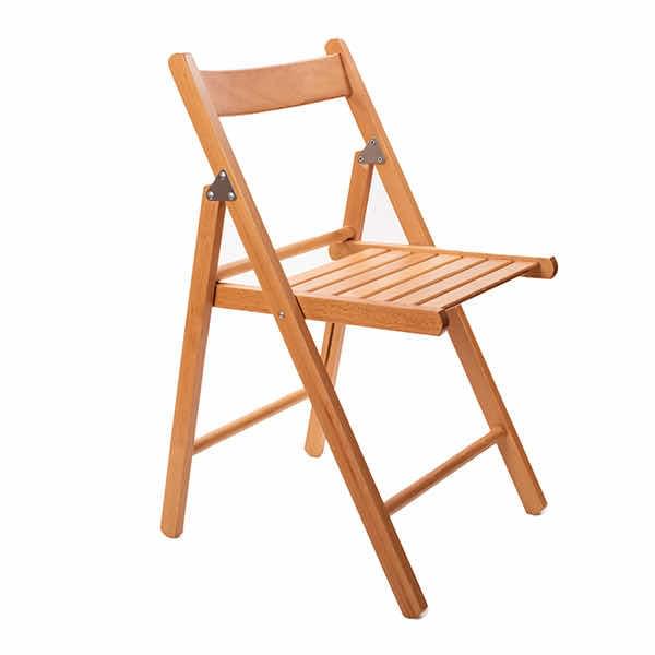 Light Wooden Folding Step Chair for rent – Harmonia | Rentlyz