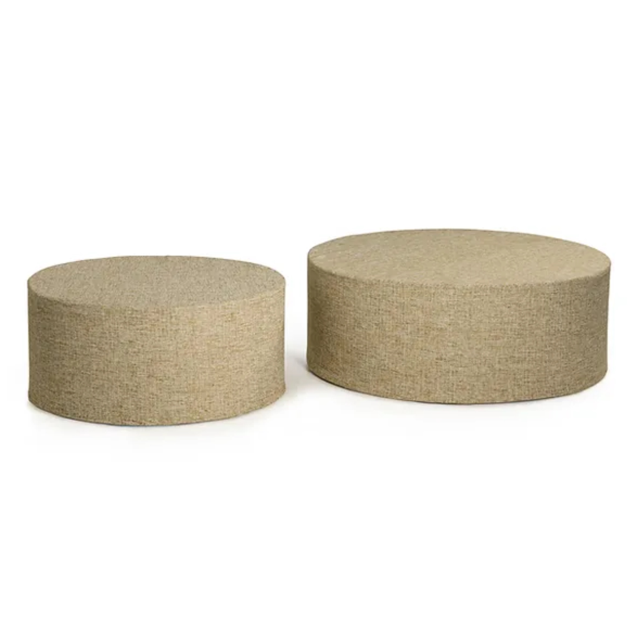 Natural Linen Poufs for rent – Kaplan | Rentlyz