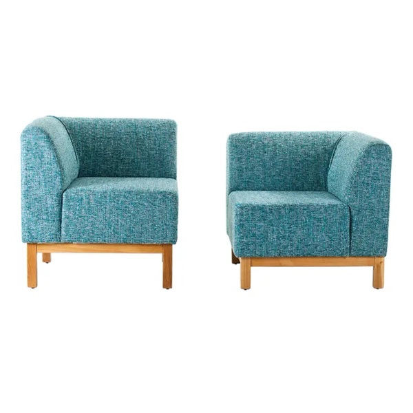 Corner Sofa in Light Blue Shade for rent – Kaplan | Rentlyz