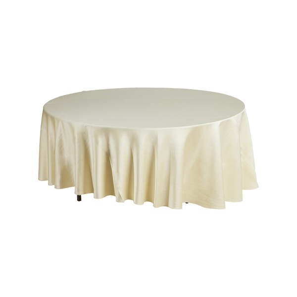 Round Cream Linen Tablecloth 3 m for rent – Harmonia | Rentlyz