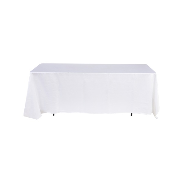 White Linen Sideboard Tablecloth for rent – Harmonia | Rentlyz