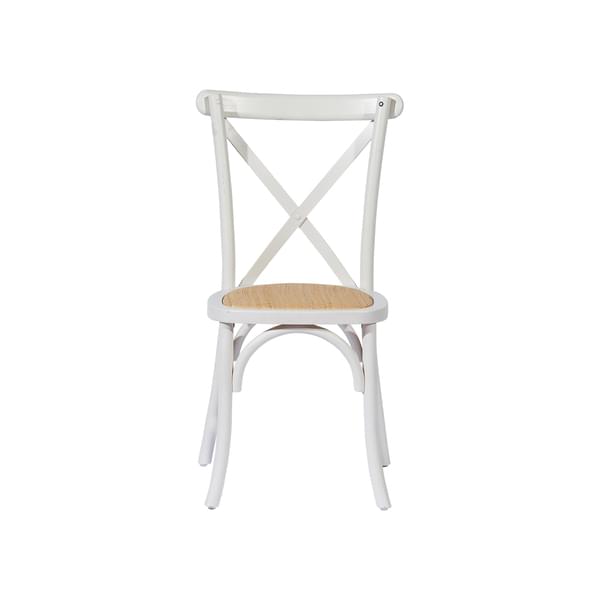 White Cross Wooden Chair for rent – Tamir Aruim | Rentlyz
