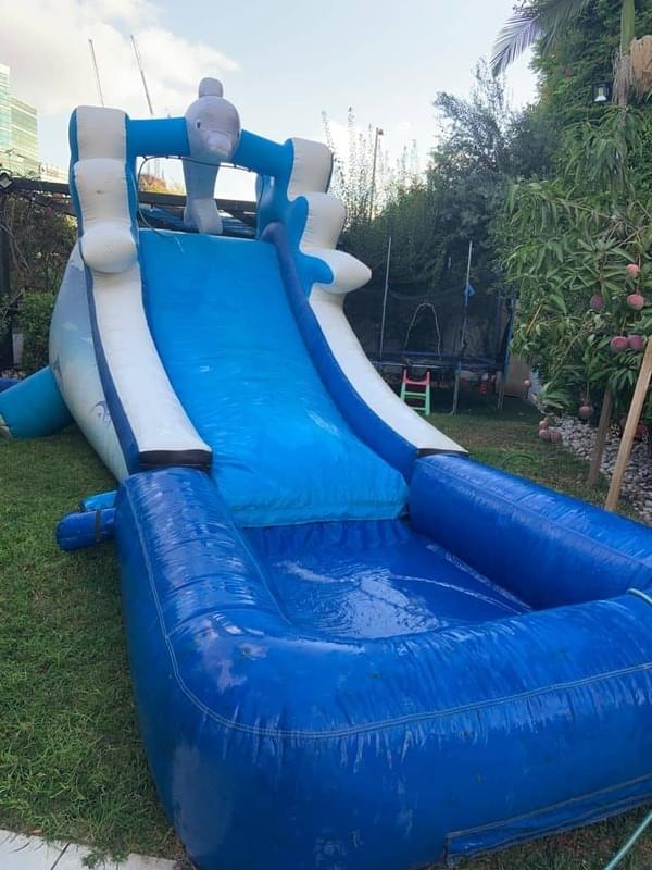 10-Meter Blue Water Slide for rent – Idans | Rentlyz