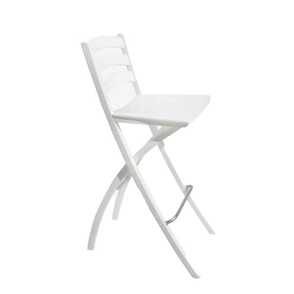 White Folding Bar Chair for rent – Harmonia | Rentlyz