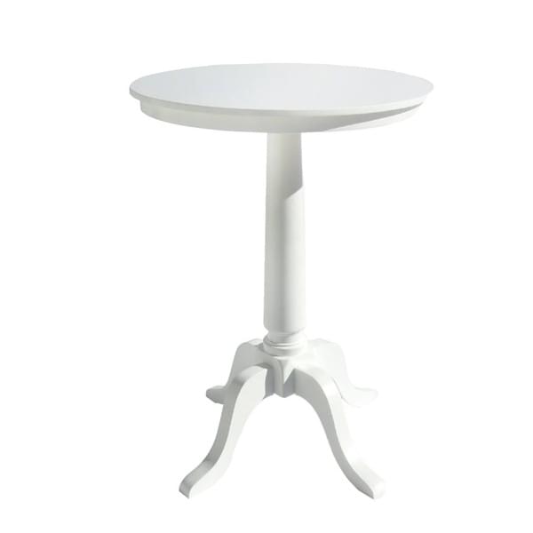 Bar Table with White Round Top 0.8m and White Sculpted Leg for rent – Harmonia | Rentlyz