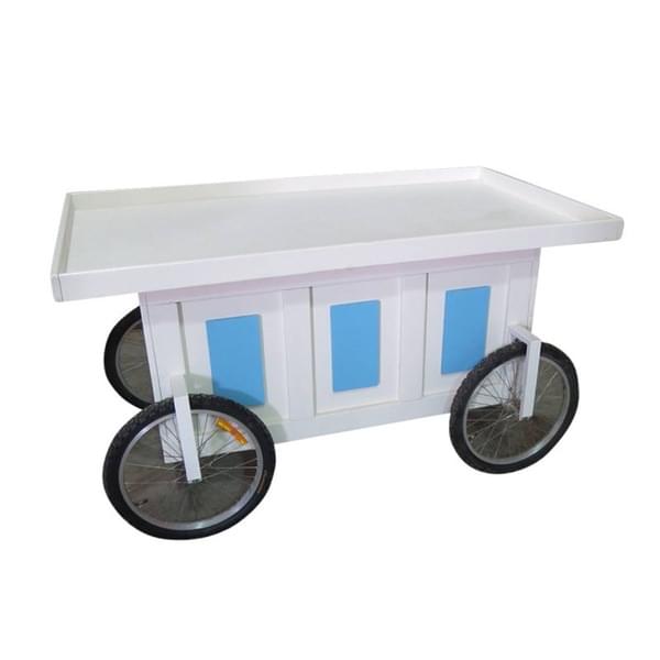 White Butcher Block on Wheels for Serving for rent – Harmonia | Rentlyz