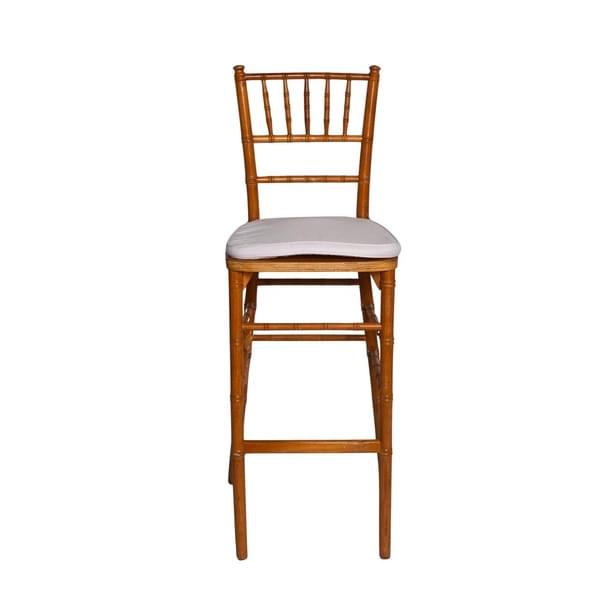 Party Bar Chair Wood Color with Removable Upholstery for rent – Harmonia | Rentlyz