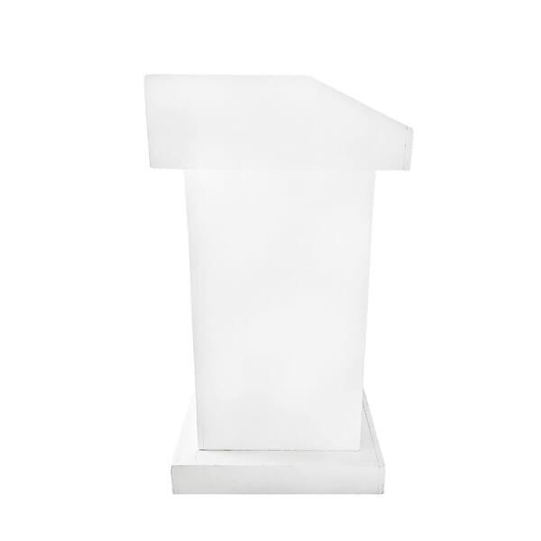 White Speaker's Podium for rent – Harmonia | Rentlyz