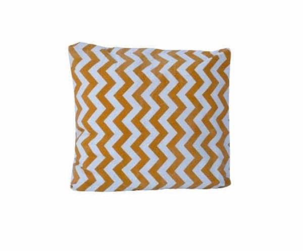 Orange and White Zigzag Pillow for rent – Harmonia | Rentlyz