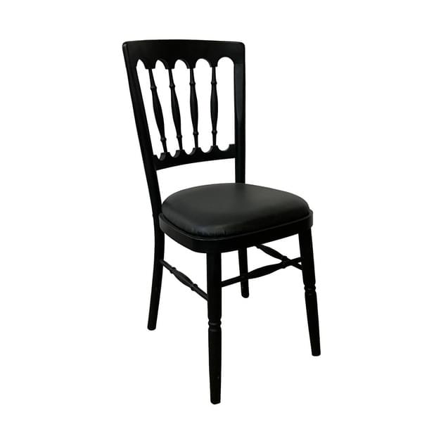 Black Upholstered Napoleon Chair for rent – Sugoy Design | Rentlyz