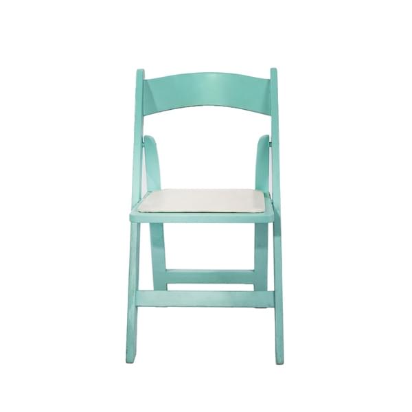 Turquoise Wooden Chair for rent – Tamir Aruim | Rentlyz
