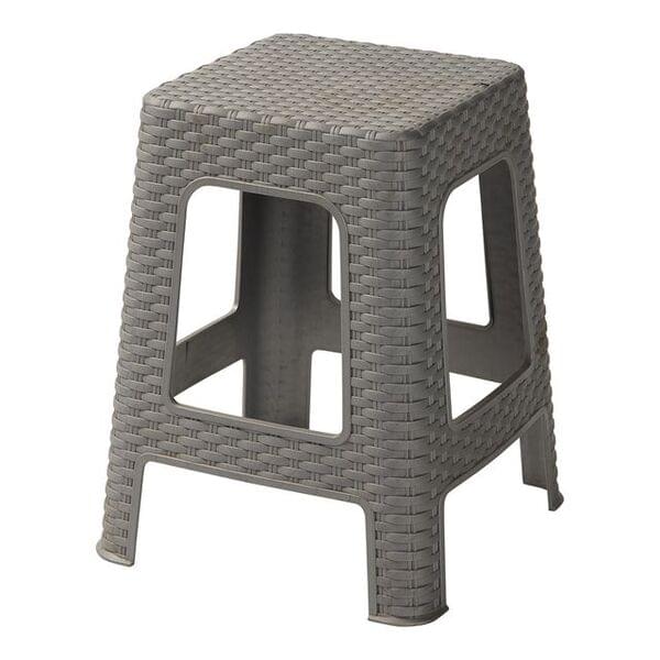 Gray Rattan Stool for rent – Anwar | Rentlyz