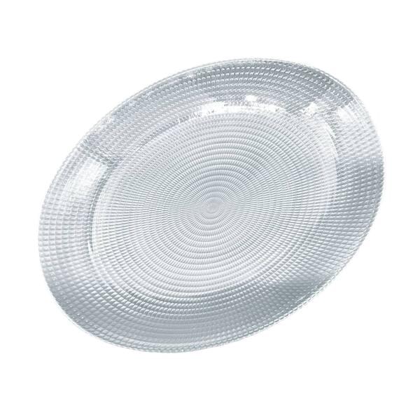 Oval Frosted Glass Plate for rent – Harmonia | Rentlyz