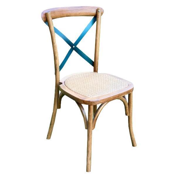 Wooden Chair Model Cross X Black Coffee Height for rent – Karma | Rentlyz