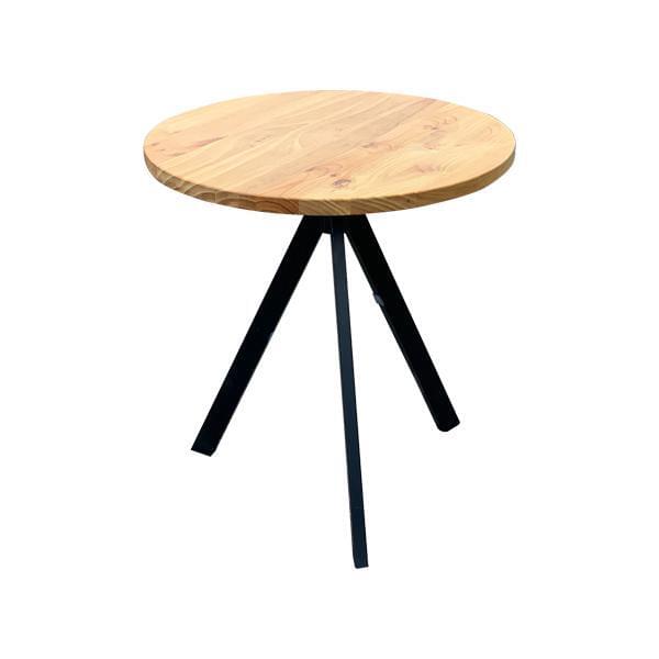 Coffee Table with Black Tripod Legs and Natural Wood Top for rent – Karma | Rentlyz
