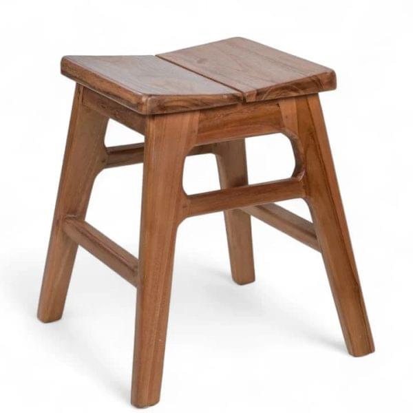 Teak Wood Stool for rent – Karma | Rentlyz