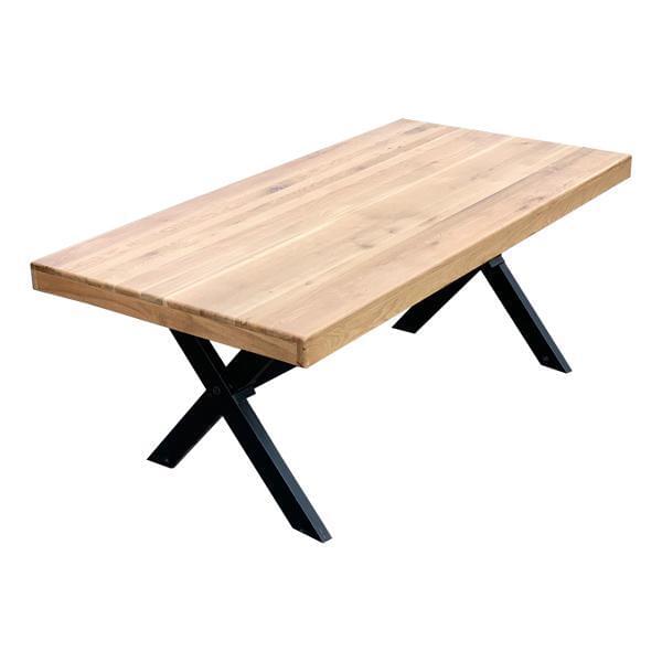 Knights Pine Wood Table with Black Legs 1.83*0.9 for rent – Karma | Rentlyz