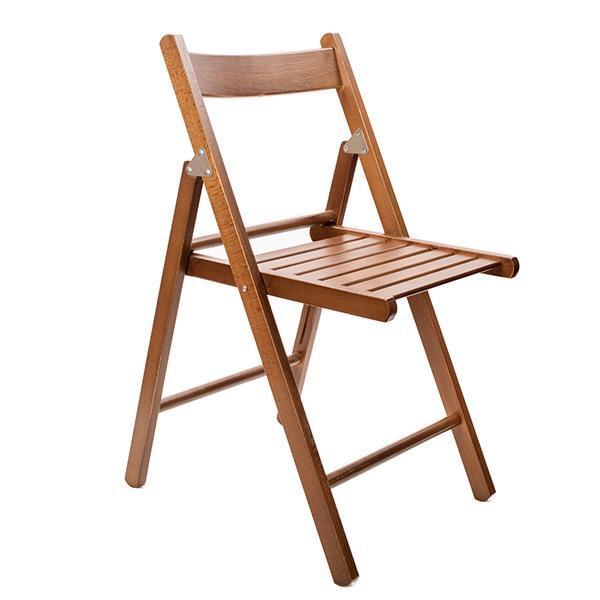 Folding Walnut Wood Step Chair for rent – Karma | Rentlyz