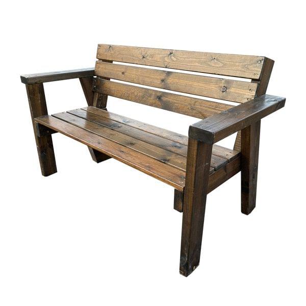 Walnut Garden Bench for rent – Karma | Rentlyz