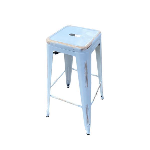 Dorothy White Washed Metal Bar Chair for rent – Karma | Rentlyz
