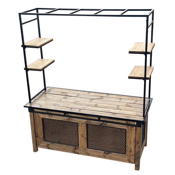 Mika Model Wooden Sideboard with Shelf Canopy for rent – Karma | Rentlyz