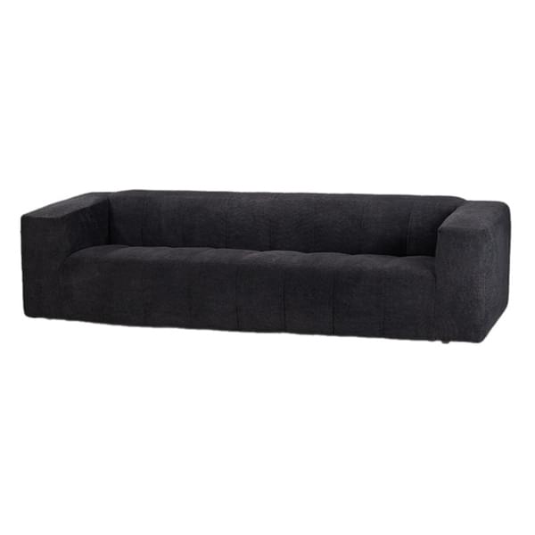 'Dova' Black Bouclé Sofa for rent – Sugoy Design | Rentlyz