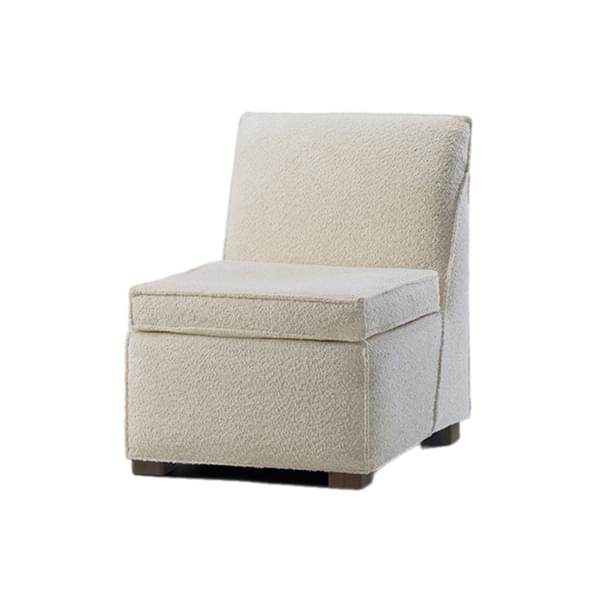 'Nepal' Armchair in Off-White Bouclé for rent – Sugoy Design | Rentlyz
