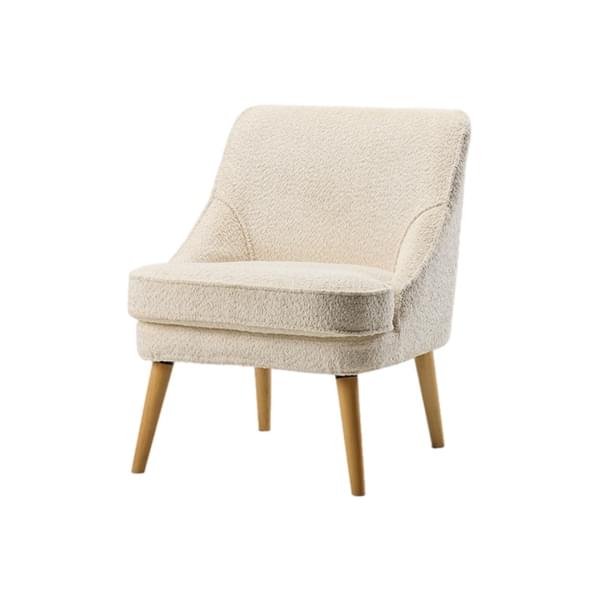 'Classico' Armchair in Off-White Bouclé for rent – Sugoy Design | Rentlyz