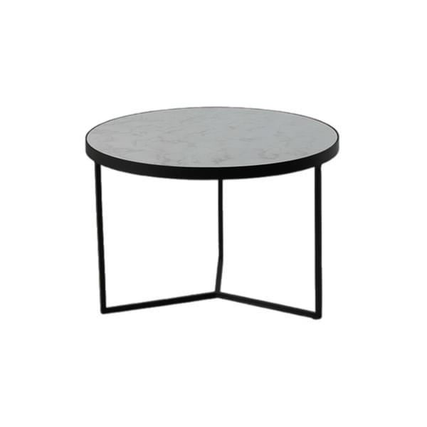 'Milano' Small Light Marble Table for rent – Sugoy Design | Rentlyz