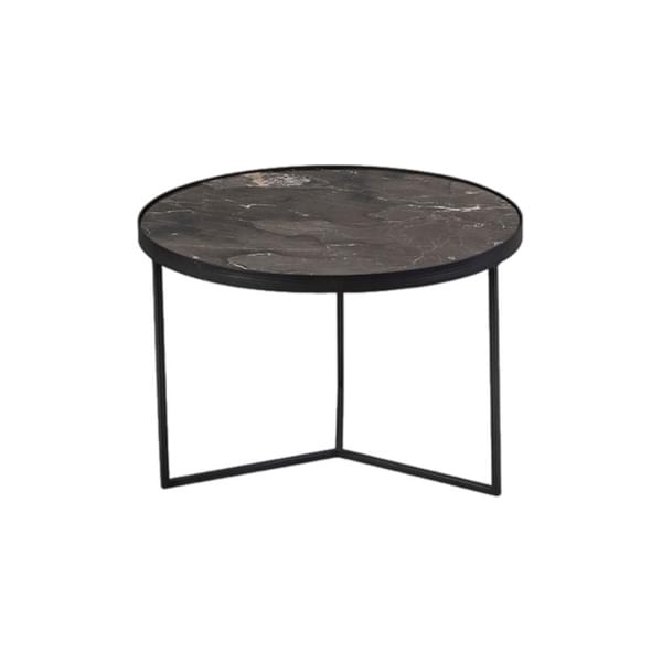 'Milano' Small Dark Marble Table for rent – Sugoy Design | Rentlyz