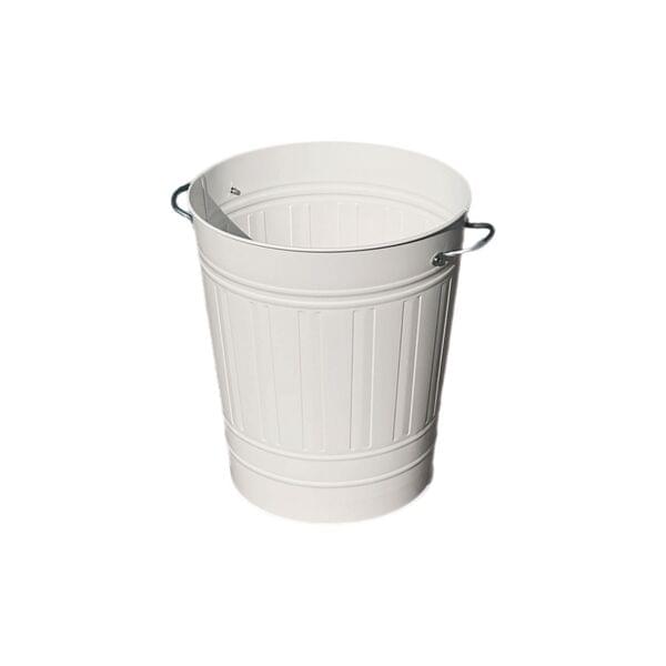 Decorative White Trash Can for rent – Karma | Rentlyz