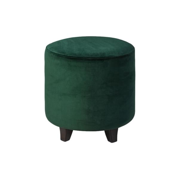 Round Tiffany Green Velvet Ottoman for rent – Sugoy Design | Rentlyz