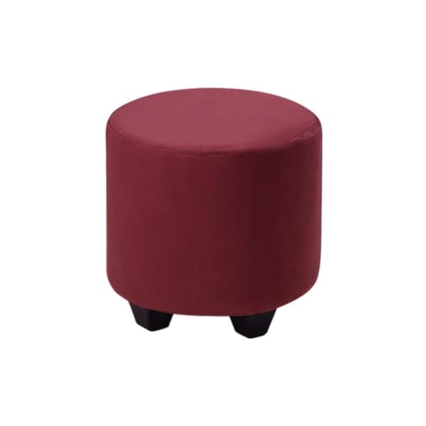 Round Smoky Burgundy Footstool for rent – Sugoy Design | Rentlyz