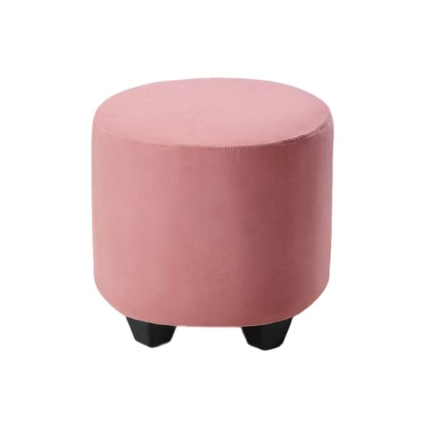 Round Pink Velvet Footstool for rent – Sugoy Design | Rentlyz