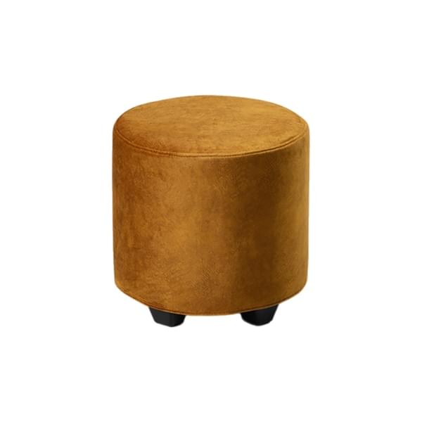 Round Mustard Velvet Footstool for rent – Sugoy Design | Rentlyz