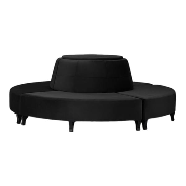 Black Round Center Sofa for rent – Sugoy Design | Rentlyz