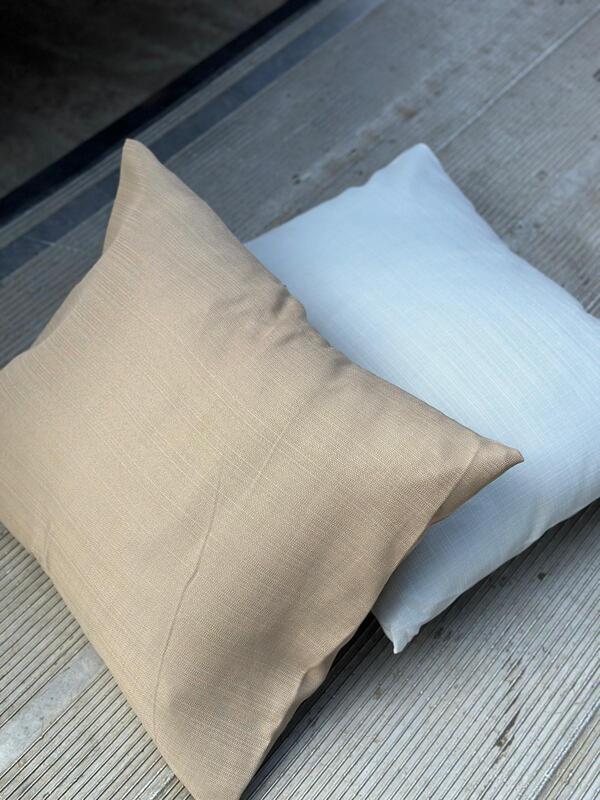Coffee Linen Pillow for rent – Karma | Rentlyz