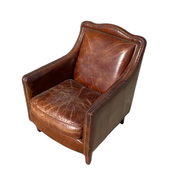 Vintage Brown Leather Armchair for rent – Harmonia | Rentlyz