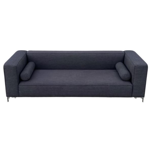 Gray Fabric Three-Seater Sofa for rent – Harmonia | Rentlyz