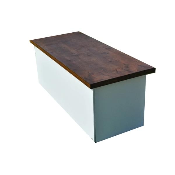 White Butcher Block with Walnut for rent – Mr-Mor | Rentlyz