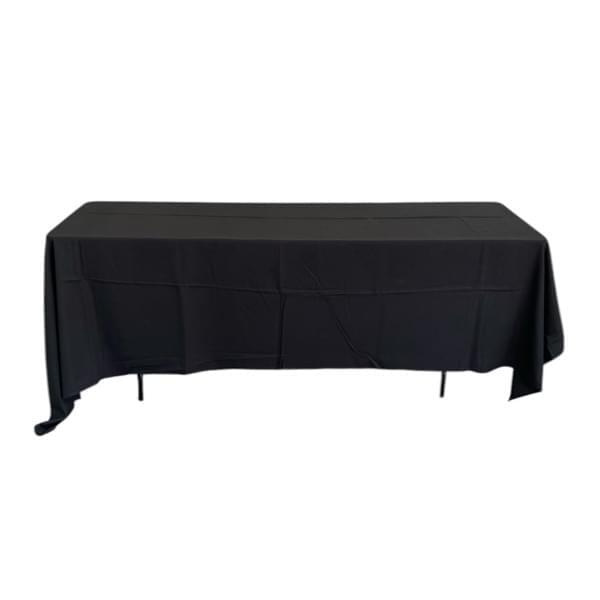 Black Satin Sideboard Tablecloth for rent – Harmonia | Rentlyz