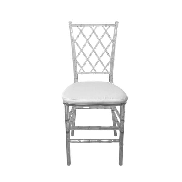 Transparent Mesh Chair+White Cushion for rent – Sugoy Design | Rentlyz