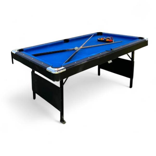 Folding snooker table with classic blue felt for rent – Les Events | Rentlyz