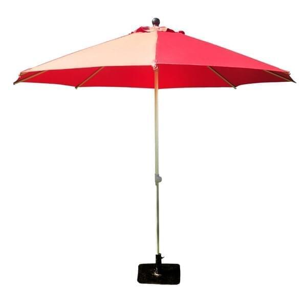 Red parasol +base for rent – Harmonia | Rentlyz