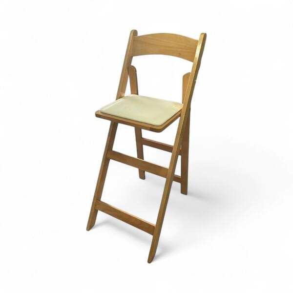 Natural wood bar chair rental for rent – Elroy Events | Rentlyz