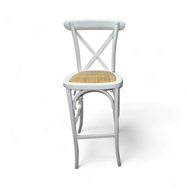 White Wooden Bar Chair for rent – DBO | Rentlyz