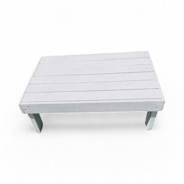 White Rectangular Zula Table for rent – DBO | Rentlyz