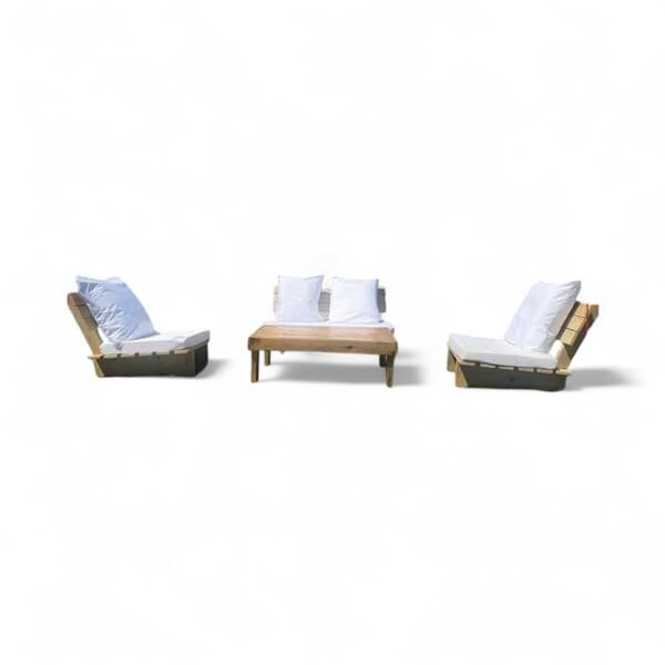Natural Wood Zula Corner Set for rent – DBO | Rentlyz