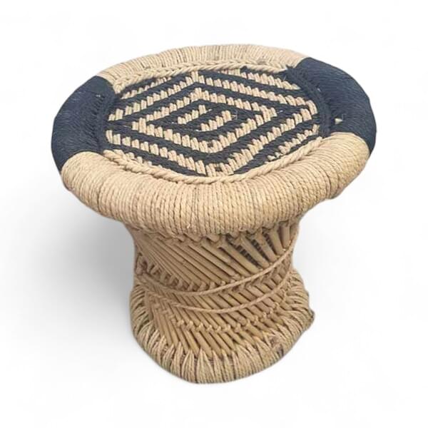 Boho Chic Wicker Stool for rent – DBO | Rentlyz