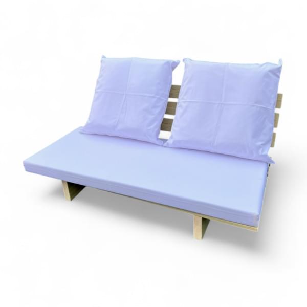 White Double Futon for rent – Les Events | Rentlyz